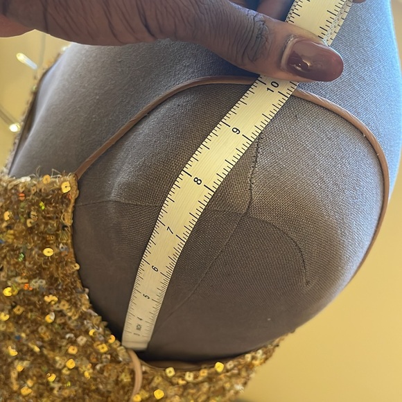 Gold Zara women’s midi sequined dress - Picture 11 of 13